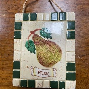 Ceramic pear wall hanging